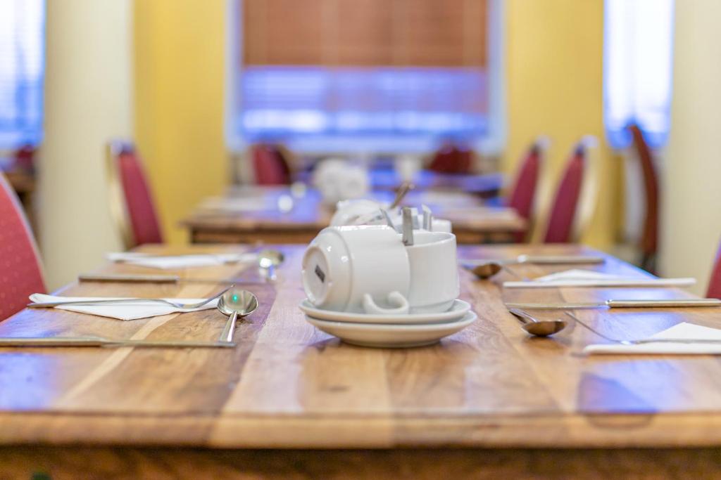 Breakfast table laid in Ambassadors