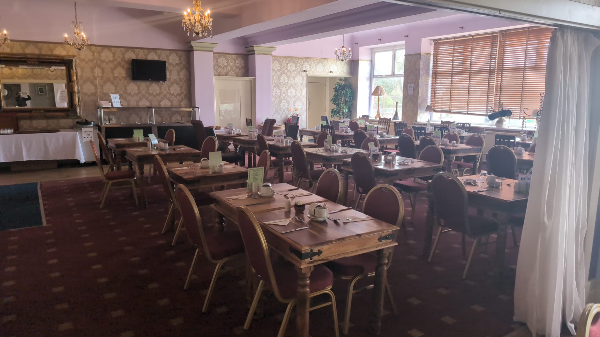 Viceroys bistro tables set for service