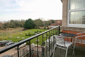 View of the rear gardens from a guest balcony