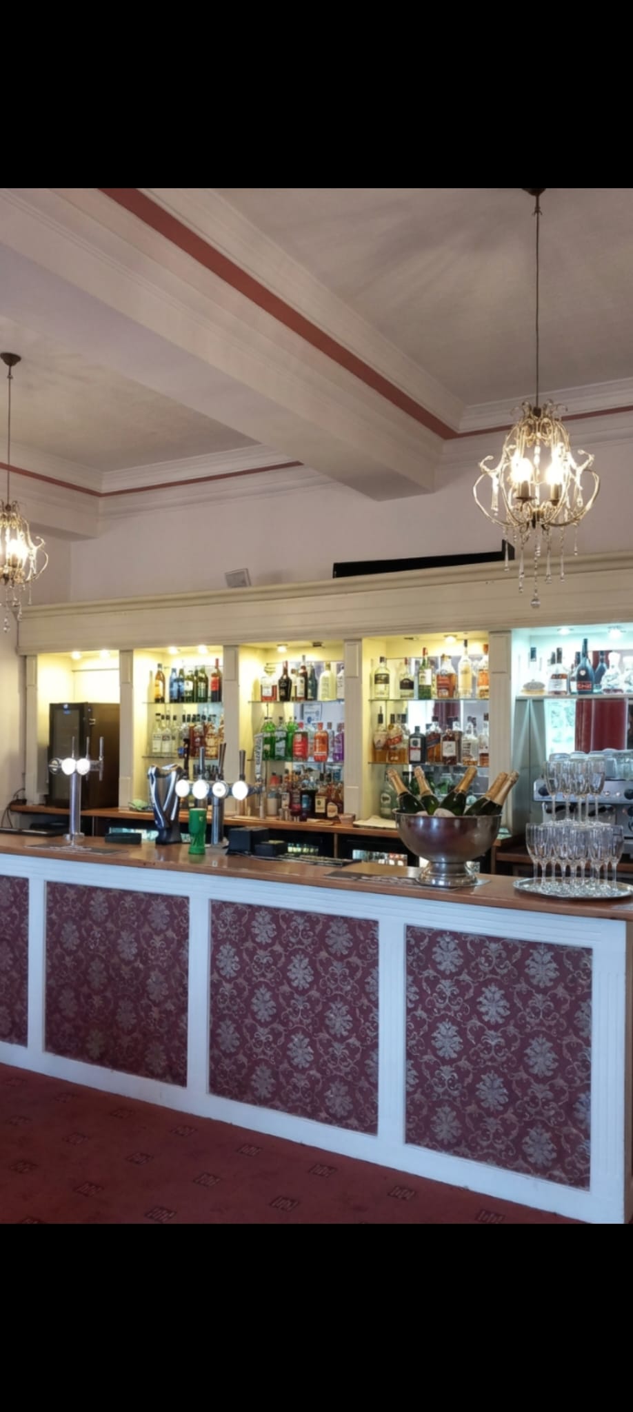 The bar in cool daylight