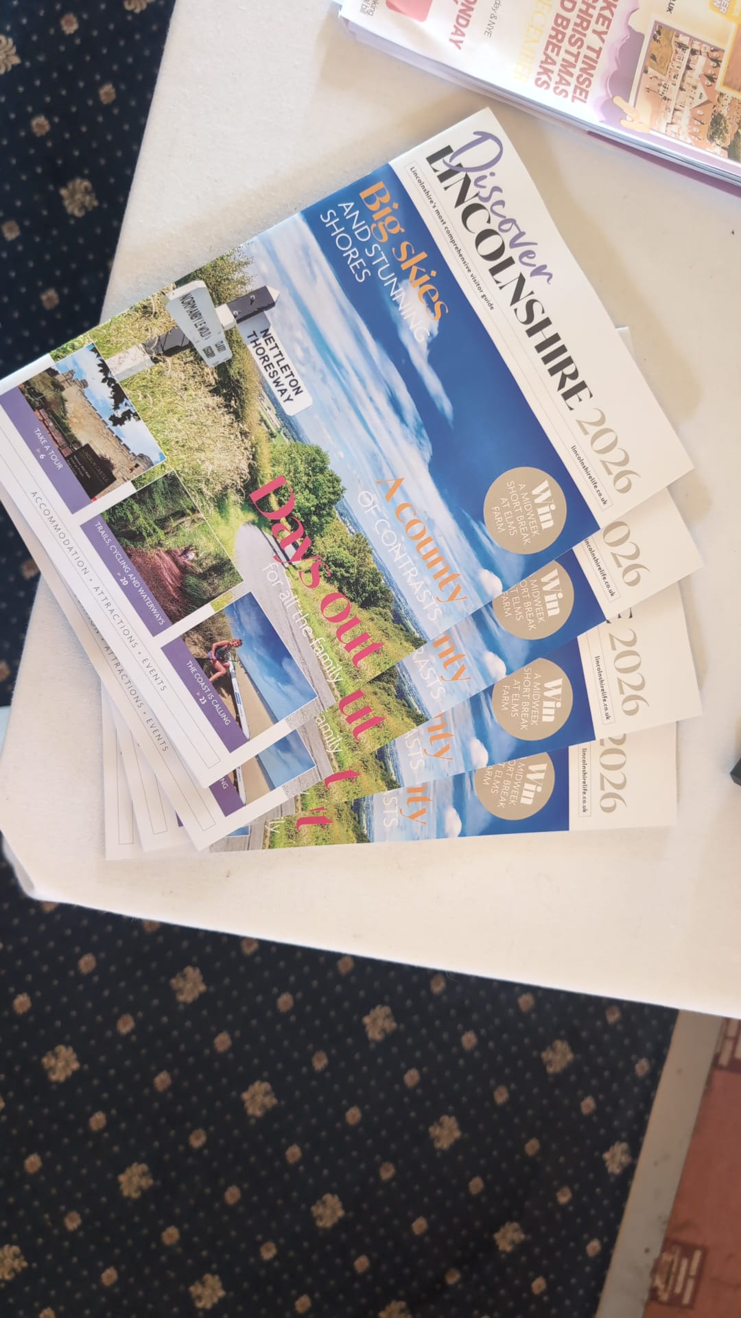 Discover Lincolnshire visitor guides fanned out - The Royal Hotel, Skegness