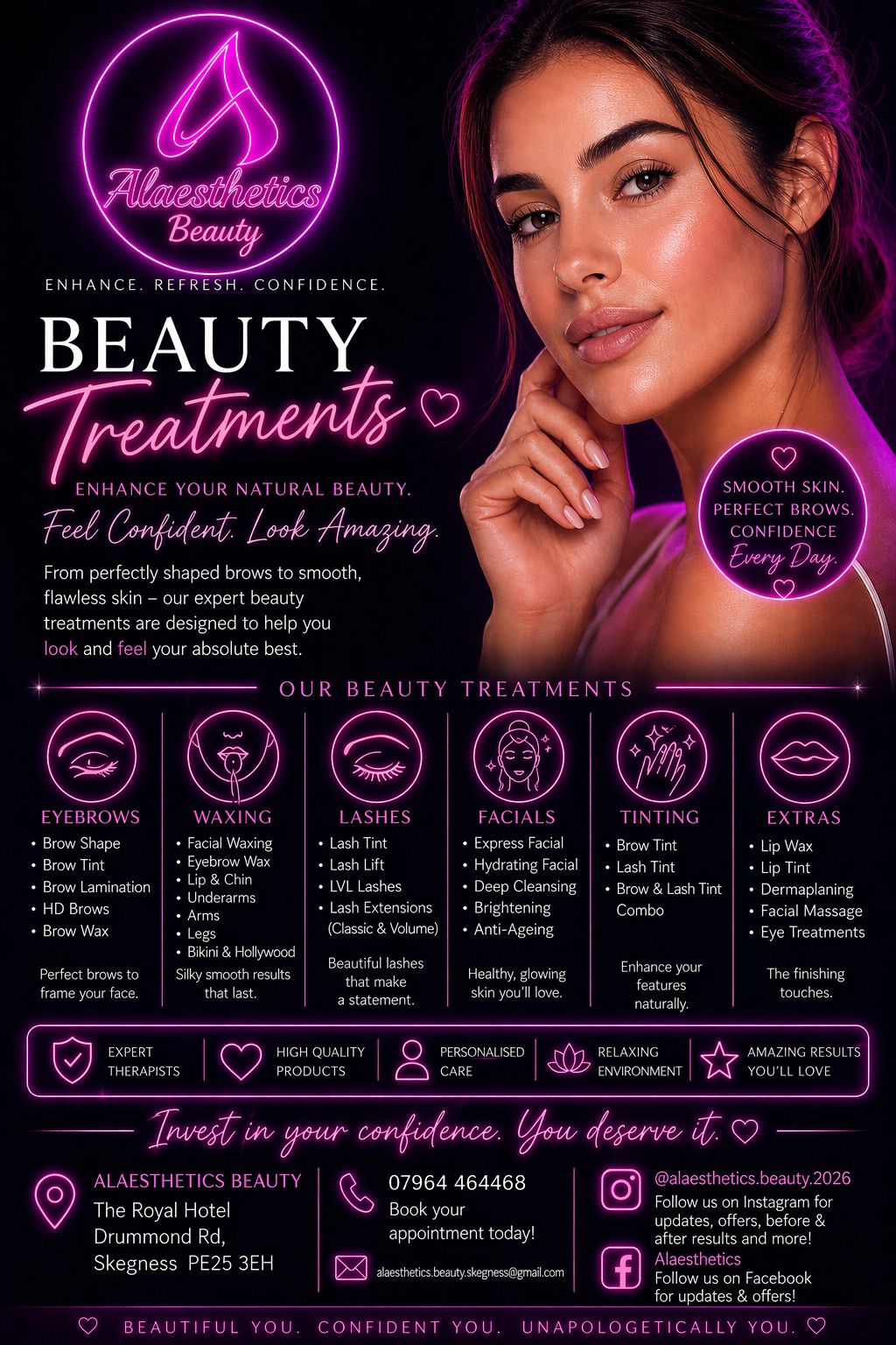 Alaesthetics Beauty - brows, waxing, lashes, facials, tinting and extras